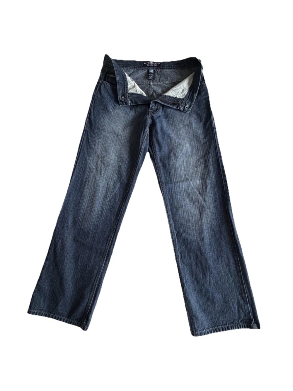 Ecko Unltd. Jeans Mens 32x31 Relaxed Straight Embroidered Denim Medium Wash
